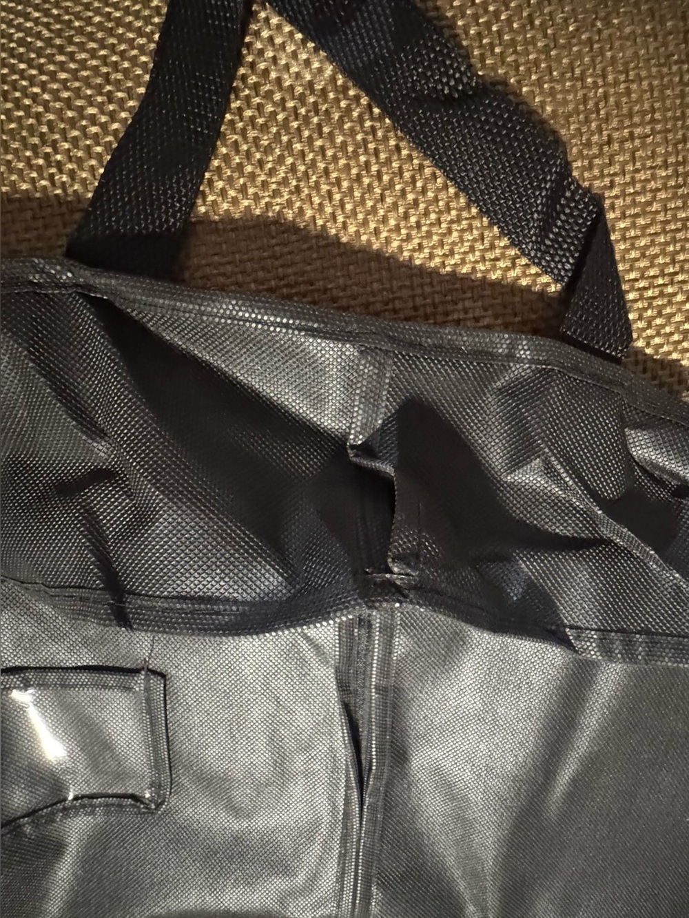 Two Black Hanging Garment Bags With Mesh Pockets. - Picture 8 of 14